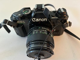 EXCELLENT Canon AE-1 SLR 35mm Film Camera 50mm F1.4 Lens Japan Lens Cap ... - £98.98 GBP