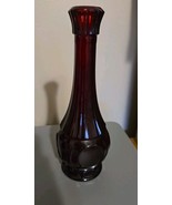 Vintage Wheaton Ruby Red Glass 9&quot; Bud Vase Bullseye Pattern - €12,74 EUR