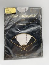 Karl Lagerfeld Women&#39;s Panty Stockings Hose Logo Band Top Thigh Highs Sh... - $34.99