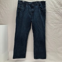 ROCA WEAR MENS MEDIUM WASH STRAIGHT LEG EMBROIDERED POCKETS BLUE JEANS S... - $24.00