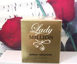Lady Million By Paco Rabanne EDP Spray 2.7 FL. OZ. NWB - £62.94 GBP