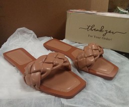 Piepiebuy  Brown Braided Strap Womens Sandals Size 8.5 025 AW - $16.49