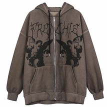 Ie angel print dark jacket coat men women fashion hip hop streetwear anime hoodies coat thumb200