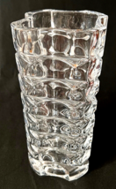 Vintage Luminarc Windsor Clear Glass Vase Mid Century Modern Cubist NICE - $29.99