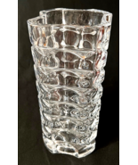 Vintage Luminarc Windsor Clear Glass Vase Mid Century Modern Cubist NICE - £23.58 GBP