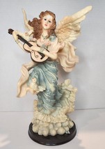 VTG COLLECTIBLE ANGEL WITH MANDOLIN Midwestern Home Products 14&quot; Tall Ra... - £14.98 GBP