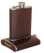 Brizard  Flask 8 oz. Sunrise Coffee  Leather  Made in USA NIB - $2,732.18 MXN