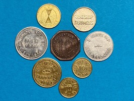 MILITARY TRADE TOKENS, U.S. ARMY, I CORPS, ABERDEEN, FORT HOOD,  GROUPIN... - £43.39 GBP
