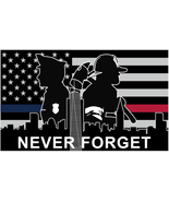 Never Forgotten 911 USA Memorial 3&#39;X5&#39; Flag ROUGH TEX® 100D - £15.09 GBP