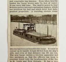 1916 Inco Number 1 First Power Barge New Orleans Article Nautical Ship D... - £16.97 GBP