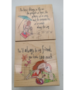 Two Stampabilities Rubber Stamps Friendship Memories Best Things Junk Jo... - $20.41 CAD