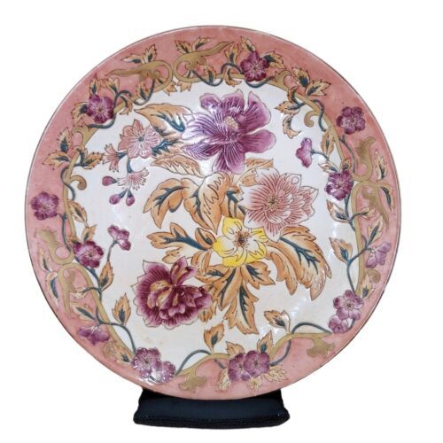 Primary image for RARE VINTAGE GORGEOUS Oriental Accent Wall Plate 10" Ceramic Handmade Decor