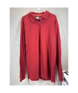Tommy Bahama Shirt Men’s Red Vintage Long Sleeve Cotton 2 Button Polo Si... - $30.77 CAD