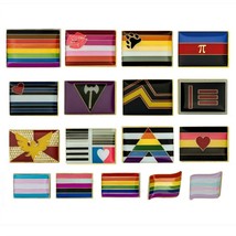 LGBTQ PRIDE FLAG PIN Gay Lesbian Bisexual Trans LGBT Lapel Hat Tack Enam... - $146.50 MXN