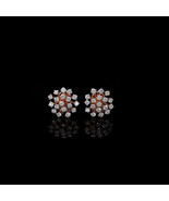 Minimalist Flower Shape Diamond Earrings - $578.00