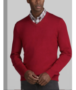 Jos. A. Bank Tailored Fit Merino Wool V-Neck Sweater -Big 2X colour:Red - $37.39