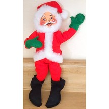 Vintage Christmas Annalee Mobilitee Santa 1963 Green Gloves Nice Condition - $11.66