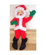 Vintage Christmas Annalee Mobilitee Santa 1963 Green Gloves Nice Condition - $16.17 CAD