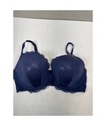 Victorias Secret Dream Angels Lined Demi Bra Embroidered Shimmer Blue Si... - $19.95