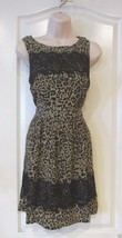 Ultra Pink Lace Cheetah Print  Skater Dress Women&#39;s JUNIORS Sz M NWT MSR... - $319.89 MXN