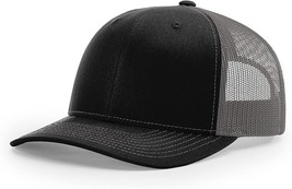Richardson Original 112 Trucker Cap Baseball Hat Black/Charcoal One Size - €13,72 EUR