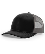 Richardson Original 112 Trucker Cap Baseball Hat Black/Charcoal One Size - €13,63 EUR