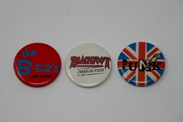 Button Pin Lot ~ B-52&#39;s Wild Planet England UK Flag Punk Blackfoot Marauder - £23.94 GBP