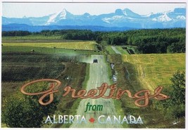 Postcard Greeting From Alberta Rolling Rocky Mountain Foothills - £1.70 GBP