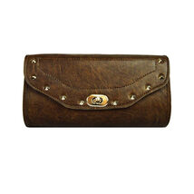 Distressed Brown Tool Bag Studded W/Twist Latch - 714355 - €37,93 EUR