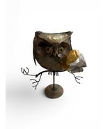 Vintage Handcrafted Metal Owl Sculpture Ensenada Mexico Folk Art Welded ... - $54.00