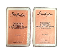2x Shea Moisture Coconut &amp; Hibiscus Shea Butter Soap with Songyi Mushroom 8.0oz - £15.49 GBP