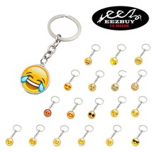 19 Different Choices Emoji Faces Keychain Emoticon Face 3D Key Ring - £5.96 GBP