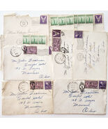 1943 WW2 Envelopes Stamps Military Ephemera Bundle Lot Of 10 Pcs Crafts E17 - $550.13 MXN