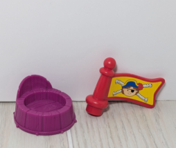 Fisher Price Little People 2 pc lot Pirate ship purple chair flag replac... - $9.89
