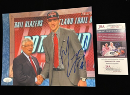 Meyers Leonard Portland Trail Blazers Signed 8x10 Photo W/ JSA COA - £15.62 GBP