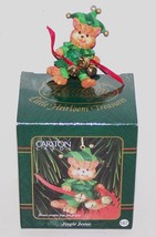 1999 CARLTON CARDS LITTLE HEIRLOOM TREASURES JINGLE JESTER CAT ORNAMENT - €11,25 EUR