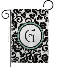 Damask G Initial Garden Flag Simply Beauty 13 X18.5 Double-Sided House Banner - $19.97