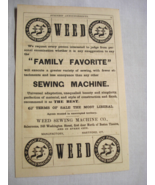1872 Two Sided Ad Weed Sewing Machines, Hartford, Ct &amp; Hewins &amp; Hollins,... - €7,71 EUR