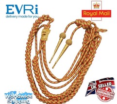 Aiguillette Army Military Shoulder Gold &amp; Red Wire Aiguillette shine Mat... - €39,49 EUR