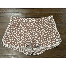 UpWest Resort &amp; Mercantile Soft Lounge Shorts Drawstring Lt Brown/White ... - $14.95