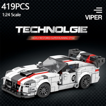 419PCS City Racing Car Model Building Blocks 1:24 Scale Classic Speed Ch... - £21.19 GBP