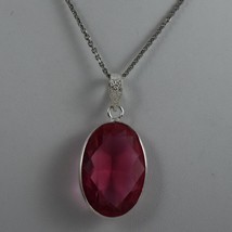925 Silver Pink Quartz Beautiful Handmade Pendant Fantastic Necklace Women Gift - £25.38 GBP+