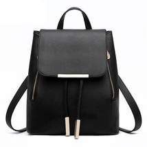 Women Backpack High Quality PU Leather Mochila Escolar School Bags For Teenagers - £31.87 GBP