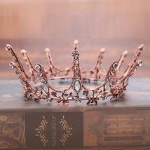 Baroque  Crystal Crowns Bridal Hair Jewelry Full Circle Tiaras de Noiva Wedding  - £20.41 GBP