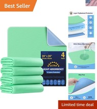 36” x 36” Ultra Soft Waterproof Reusable Underpads - 4 Pack Comfort Solu... - $784.64 MXN