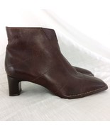 ARA Germany Square Toe Dress Boot Brown Leather Zip RETO Comfort Flex Me... - €86,42 EUR