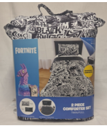 Fortnite Kids 2-Piece Twin/Full Reversible Comforter Black, Epic Games New - $49.49