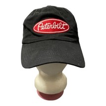 Peterbilt Trucks Logo Embroidered Black Strapback Dad Hat Baseball Cap - $10.46