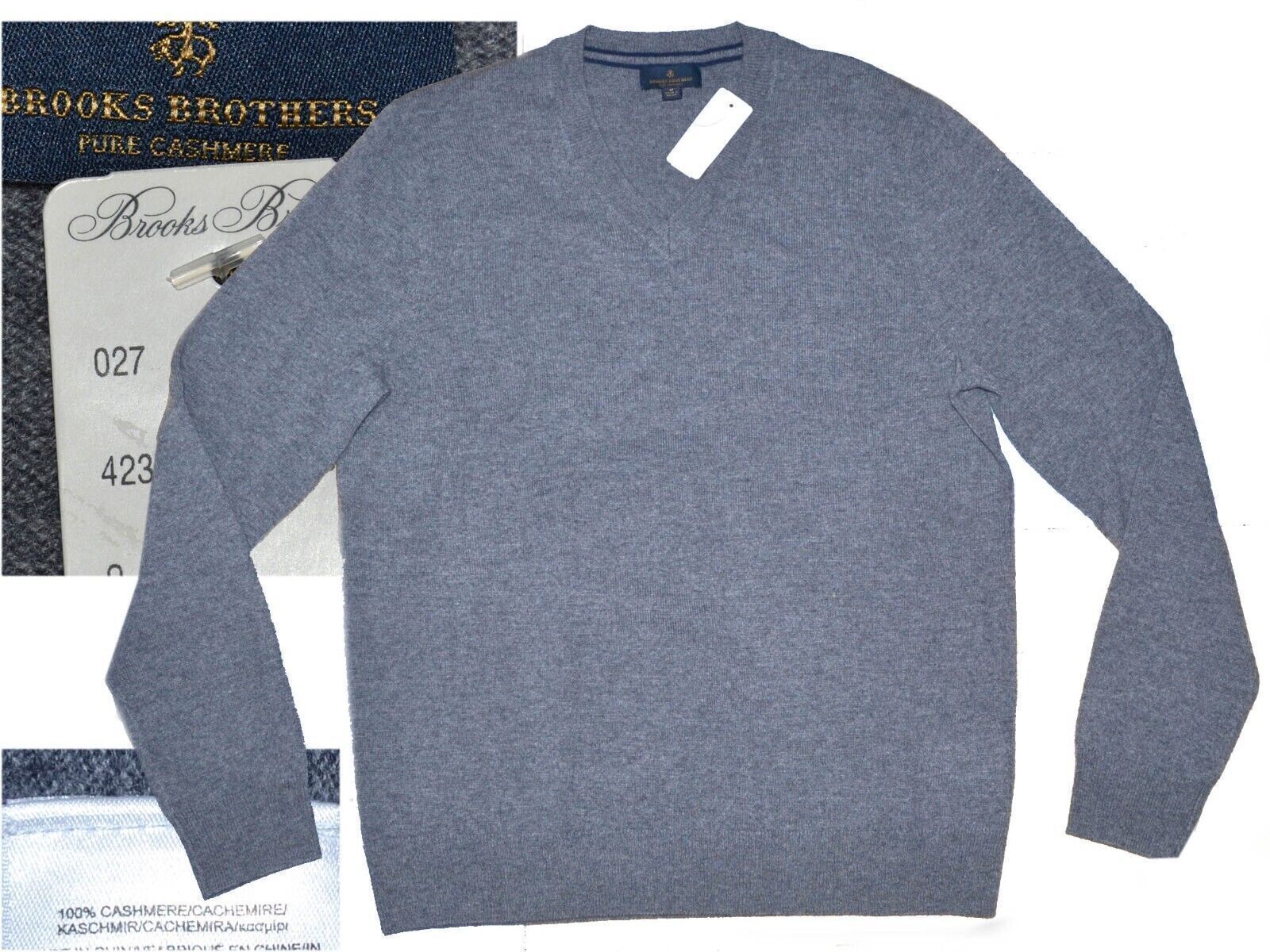 Primary image for BROOKS BROTHERS Pull Man 100% CASHMERE XL US BB06 T1P