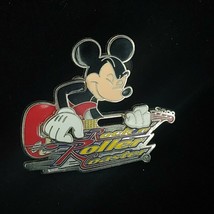 Disney 3D Slider Pin - Mickey Mouse Rock &quot;N&quot; Roller Coaster on Guitar Pin 51250 - £7.46 GBP